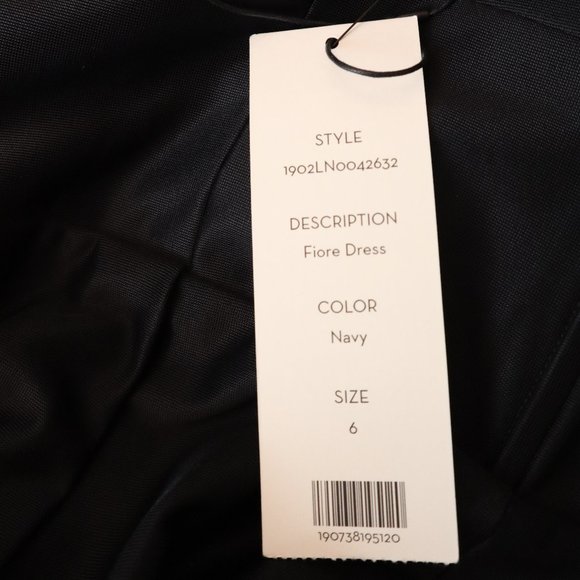 Veronica Beard Fiore Navy Blue Strapless Linen Dress Size 6 New with Tag $495 - Picture 10 of 11